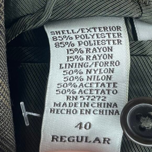 Perry Ellis Three Button Double Vent Suit Jacket Blazer Sport Coat Size 40R - Picture 3 of 5